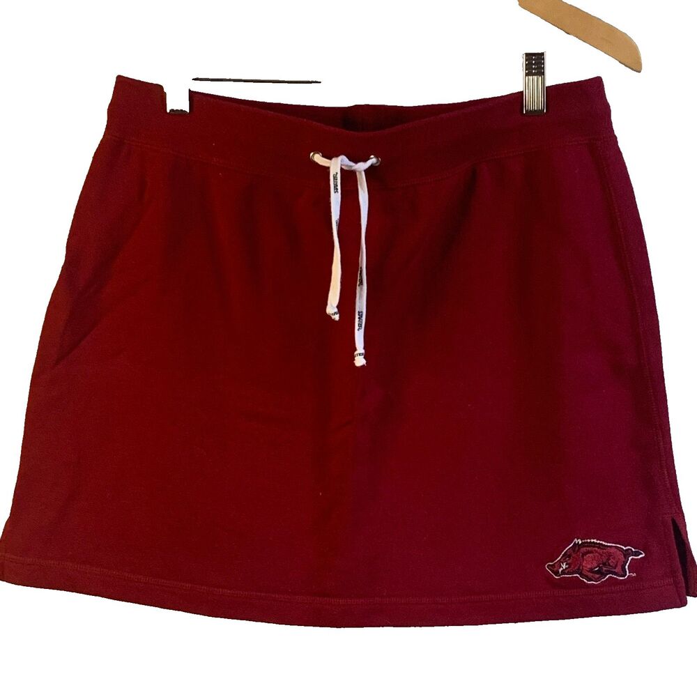 Arkansas Razorback Hog Mini Skirt MED 32 in. Pocket Cotton Blend Adjustable NCAA